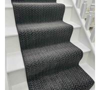 runrug Soft & Comfortable Stair Runner - Smooth & Durable Carpet for Stairs - Multiple Sizes - Stain-Resistant, Anti-Static, Fade-Resistant - 60cm x 630cm - 9mm Thick - Empire, Dark Grey