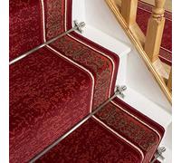 runrug Soft & Comfortable Stair Runner - Smooth & Durable Carpet for Stairs - Stain-Resistant, Fade-Resistant - Multiple Sizes - 70cm x 630cm - 9mm Thick - Tribal, Red