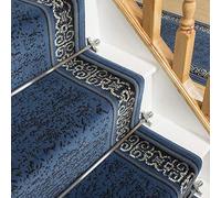 runrug Soft & Comfortable Stair Runner - Smooth & Durable Carpet for Stairs - Stain-Resistant, Fade-Resistant - Multiple Sizes - 60cm x 600cm - 9mm Thick - Tribal, Blue