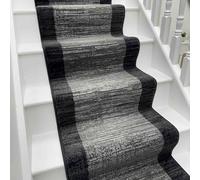 runrug Soft & Comfortable Stair Runner - Smooth & Durable Carpet for Stairs - Stain-Resistant, Fade-Resistant - Multiple Sizes - 60cm x 630cm - 9mm Thick - Morning Mist, Dark Grey