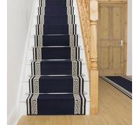 runrug Soft & Comfortable Stair Runner - Smooth & Durable Carpet for Stairs - Stain-Resistant, Fade-Resistant - Multiple Sizes - 60cm x 570cm - 9mm Thick - Key, Blue