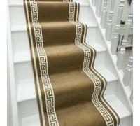 runrug Soft & Comfortable Stair Runner - Smooth & Durable Carpet for Stairs - Stain-Resistant, Fade-Resistant - Multiple Sizes - 60cm x 720cm - 9mm Thick - Key, Light Brown