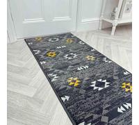 runrug Soft & Luxurious Hallway Runner Rug - Comfortable Carpet for Hall, Kitchen & Corridor - Multiple Sizes - Stain-Resistant, Dirt-Resistant - 60cm x 390cm - 9mm Thick - Andes, Grey