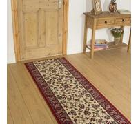 runrug Soft & Luxurious Hallway Runner Rug - Comfortable Carpet for Hall, Kitchen & Corridor - Multiple Sizes - Stain-Resistant, Dirt-Resistant - 330cm x 80cm - 9mm Thick - Persian, Cream
