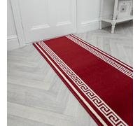 runrug Soft & Luxurious Hallway Runner Rug - Comfortable Carpet for Hall, Kitchen & Corridor - Multiple Sizes - Stain-Resistant, Dirt-Resistant - 60cm x 420cm - 9mm Thick - Key, Red