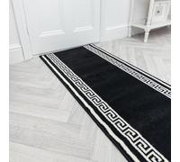 runrug Soft & Luxurious Hallway Runner Rug - Comfortable Carpet for Hall, Kitchen & Corridor - Multiple Sizes - Stain-Resistant, Dirt-Resistant - 60cm x 150cm - 9mm Thick - Key, Black