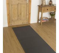 runrug Soft & Luxurious Hallway Runner Rug - Comfortable Carpet for Hall, Kitchen & Corridor - Multiple Sizes - Stain-Resistant, Dirt-Resistant - 60cm x 240cm - 9mm Thick - Plain, Light Grey