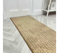 runrug Soft & Luxurious Hallway Runner Rug - Comfortable Carpet for Hall, Kitchen & Corridor - Multiple Sizes - Stain-Resistant, Dirt-Resistant - 60cm x 390cm - 9mm Thick - Empire, Light Brown