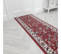 runrug Soft & Luxurious Hallway Runner Rug - Comfortable Carpet for Hall, Kitchen & Corridor - Multiple Sizes - Stain-Resistant, Dirt-Resistant - 300cm x 60cm - 9mm Thick - Traditional, Red