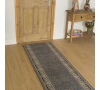 runrug Hallway Runner Rug - Soft Hall Carpet Runner, Kitchen Rug Runner - Stain Resistant Dirt Stopper - Ideal for High Foot-Traffic Areas - 70cm Wide x 270cm Long - Tribal, Grey