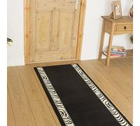 runrug Soft & Luxurious Hallway Runner Rug - Comfortable Carpet for Hall, Kitchen & Corridor - Stain-Resistant, Dirt-Resistant - Multiple Sizes - 70cm x 390cm - 9mm Thick - Zebra, Border