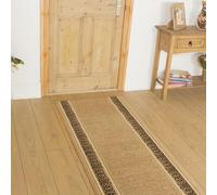 runrug Soft & Luxurious Hallway Runner Rug - Comfortable Carpet for Hall, Kitchen & Corridor - Stain-Resistant, Dirt-Resistant - Multiple Sizes - 60cm x 390cm - 9mm Thick - Tribal, Beige