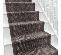 runrug Stair Runner Carpet - Durable, Non-Slip, 5.4mm - 'Boulevard' in Brown | Size: 80 cm x 480 cm runrug Brown 80 cm x 480 cm
