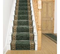 runrug Stair Runner Carpet - Durable, Non-Slip, 5.4mm - 'Cheops' in Green | Size: 100 cm x 690 cm runrug Green 100 cm x 690 cm