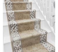 runrug Stair Runner Carpet - Durable, Non-Slip, 5.4mm - 'Murcia' in Light Brown | Size: 100 cm x 600 cm runrug Light Brown 100 cm x 600 cm