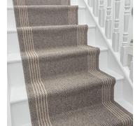 runrug Stair Runner Carpet - Durable, Non-Slip, 5.4mm - 'Natura' in Beige | Size: 66 cm x 630 cm runrug Beige 66 cm x 630 cm