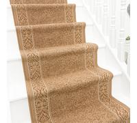 runrug Stair Runner Carpet - Durable, Non-Slip, 5.4mm - 'St Tropez' in Beige | Size: 100 cm x 480 cm runrug Beige 100 cm x 480 cm