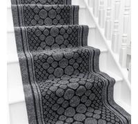 runrug Stair Runner Carpet - Durable Tuft, Non-Slip, 7.2mm - 'Cork' in Grey | Size: 66 cm x 540 cm runrug Grey 66 cm x 540 cm