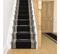 runrug Stair Runner Carpet for Staircases - Soft & Comfy, 9mm - 'Key' in Black | Size: 100 cm x 540 cm runrug Black 100 cm x 540 cm