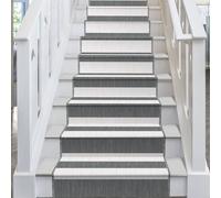 runrug Stair Runner Carpet - Reversible & Durable, 2mm - 'Long Island' in Grey | Size: 70 cm x 690 cm runrug Grey 70 cm x 690 cm