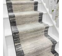 runrug Stair Runner Carpet - Soft & Comfortable, 0.43 Inch - 'Eclipse' in Grey | Size: 66 cm x 690 cm runrug Grey 66 cm x 690 cm