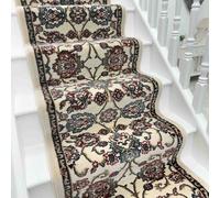 runrug Stair Runner Carpet - Soft & Comfortable, 0.43 Inch - 'Melody' in Ivory | Size: 66 cm x 720 cm runrug Ivory 66 cm x 720 cm