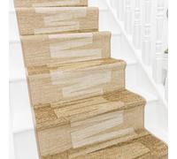runrug Stair Runner Carpet - Soft & Comfortable, 8mm - 'Via Veneto' in Beige | Size: 100 cm x 450 cm runrug Beige 100 cm x 450 cm