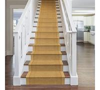 runrug Stair Runner Rug - Non Slip - Staircase Carpet Runner for Stairs - Stain Resistant Stair Carpet Rug Runner - Ideal for High Foot-Traffic - 66cm Wide x 630cm Long - Aztec, Beige