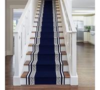 runrug Stair Runner Rug - Staircase Carpet Runner for Stairs - Stain Resistant Stair Carpet Rug Runner - Ideal for High Foot-Traffic Areas - 60cm Wide x 810cm Long - Key, Blue