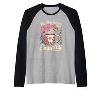 Runs on Coffee and Empathy School Counselor Raglan Baseball Tee