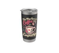 Runs on Coffee and Empathy School Counselor Stainless Steel Insulated Tumbler