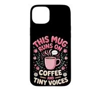 Runs on Coffee and Tiny Voices Elementary Case for iPhone 15 Plus