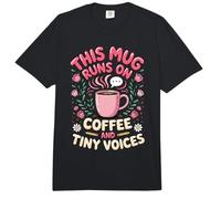Runs on Coffee and Tiny Voices Elementary Comfort Colors Adult Heavyweight T-Shirt