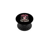 Runs on Coffee and Tiny Voices Elementary PopSockets Adhesive PopGrip