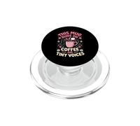 Runs on Coffee and Tiny Voices Elementary PopSockets PopGrip for MagSafe