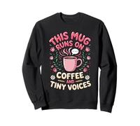 Runs on Coffee and Tiny Voices Elementary Sweatshirt