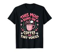 Runs on Coffee and Tiny Voices Elementary T-Shirt