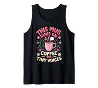 Runs on Coffee and Tiny Voices Elementary Tank Top
