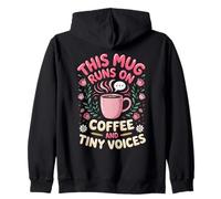 Runs on Coffee and Tiny Voices Elementary Zip Hoodie