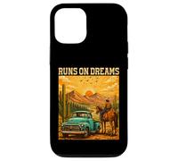 Runs On Dreams Vintage Truck Horse Western Cowboy Case for iPhone 12/12 Pro