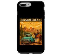 Runs On Dreams Vintage Truck Horse Western Cowboy Case for iPhone 7 Plus/8 Plus