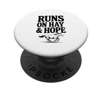 Runs on Hay and Hope for Horse Lovers PopSockets Adhesive PopGrip