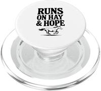 Runs on Hay and Hope for Horse Lovers PopSockets PopGrip for MagSafe