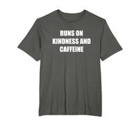 Runs On Kindness and Caffeine T-Shirt, Men's Big and Tall, Asphalt, 3X Tall