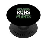 Runs On Plants Funny Vegan Saying PopSockets Adhesive PopGrip