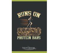 Runs On Protein Bars Funny Cardio Running Pun Notebook: Gratitude Journal Notebook Gift 120 Pages, 6x9 Cover| Perfect Gift for All Ages