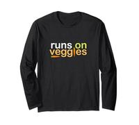Runs on Veggies -Running, Vegan, Vegetarian World Peace, Gym Long Sleeve T-Shirt