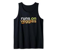 Runs on Veggies -Running, Vegan, Vegetarian World Peace, Gym Tank Top