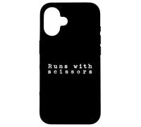 Runs with scissors | Classic 90s style design. Case for iPhone 16