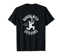 Runs with Scissors Funny Sarcastic Childish Reckless T-Shirt